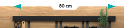 Epka Luxion Kuchynské lišty 80 cm Kov s Neviditeľnou Montážou Čierna 1208969960