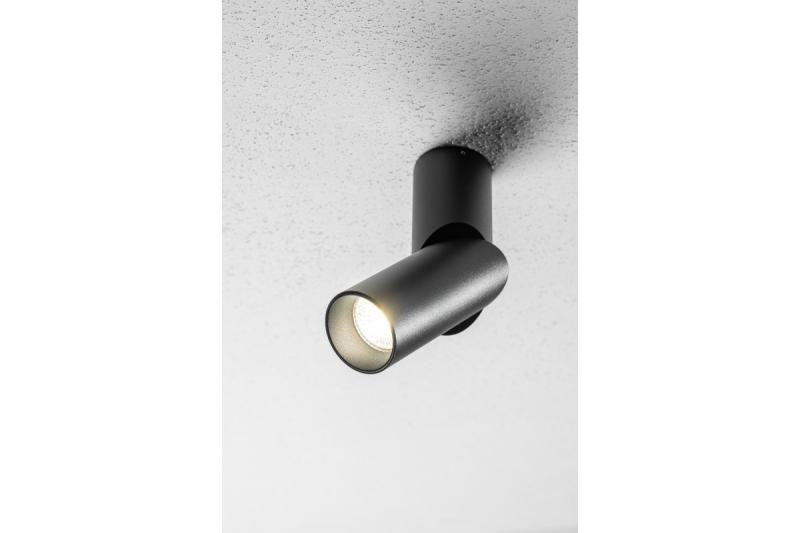Stropná lampa VIRGO, max. 250V, 50/60Hz, 57x152mm, IP20, max. 20W, Okrúhla, Čierna