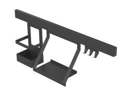 Epka Luxion Set Kuchynské lišty 60 cm s Príslušenstvom Kov s Neviditeľnou Montážou Čierna 1208969993