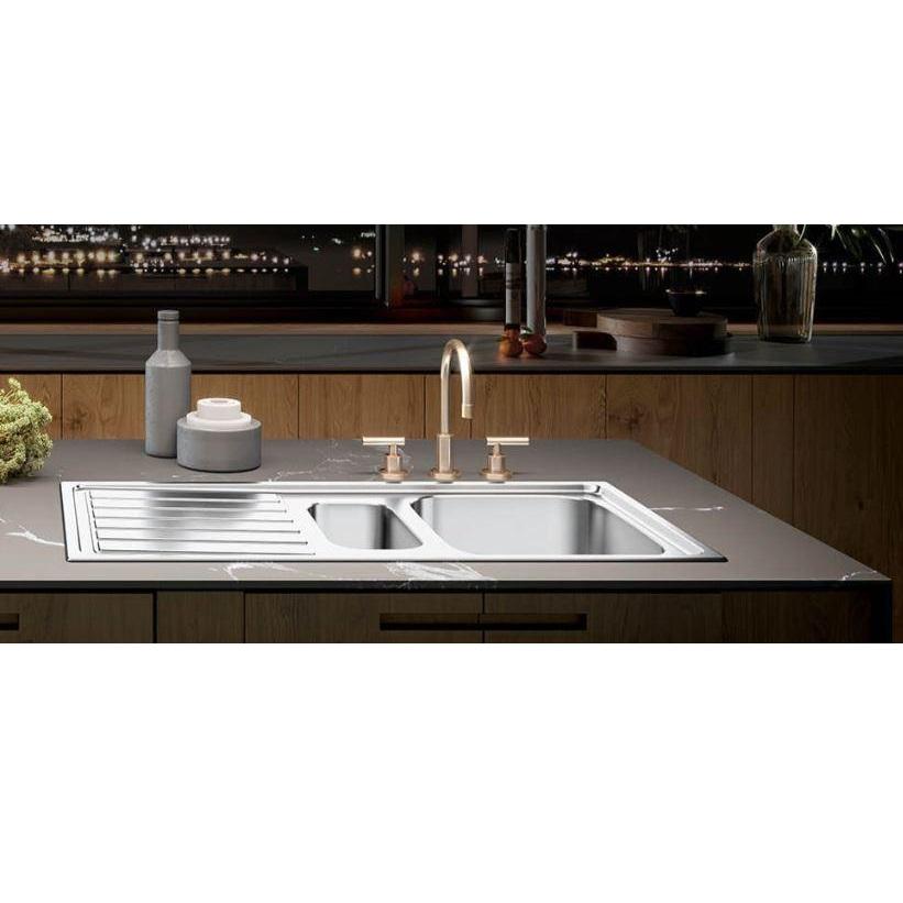 Centurio 120 RVS dvojitý umývadlo na povrch 120x50cm s odčerpávacou časťou 1208970029