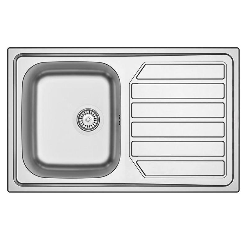 Centurio Bank 80-1 Stainless Steel Built-in Sink 80x50cm with Draining Area 1208970034