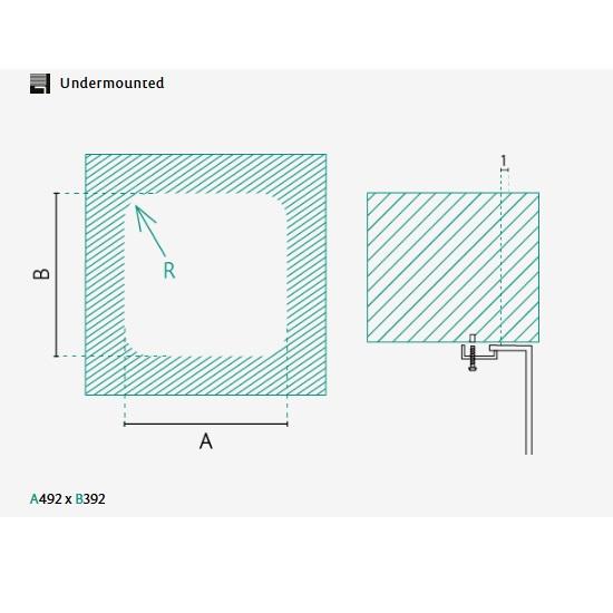 Banka IB5040 Nerezový Drez 50 x 40 cm Podstavba 1208970037