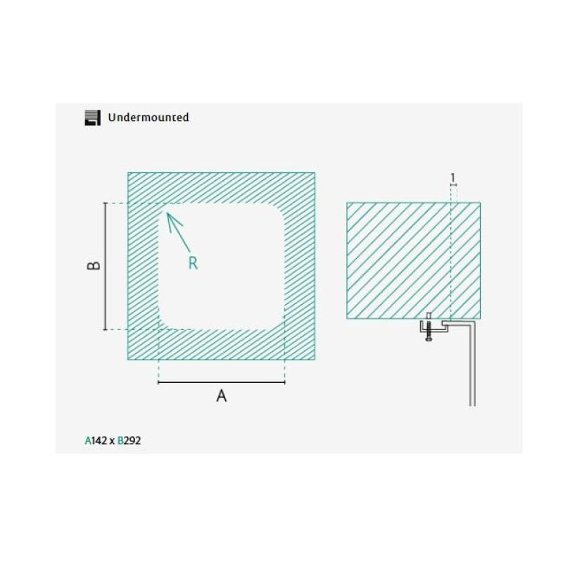 Banka IB1530 Stainless Steel Sink 146 x 296 mm Undermount 1208970041