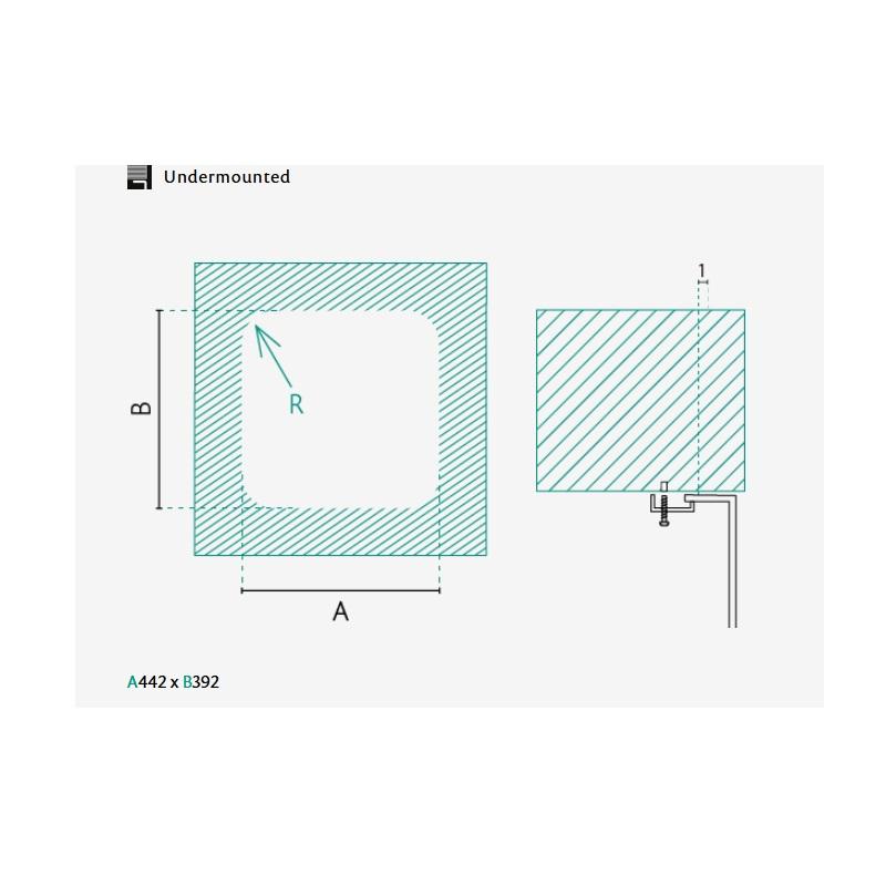 Bank IB4540 Nerezový drez 45 x 40 cm Podstavba 1208970044