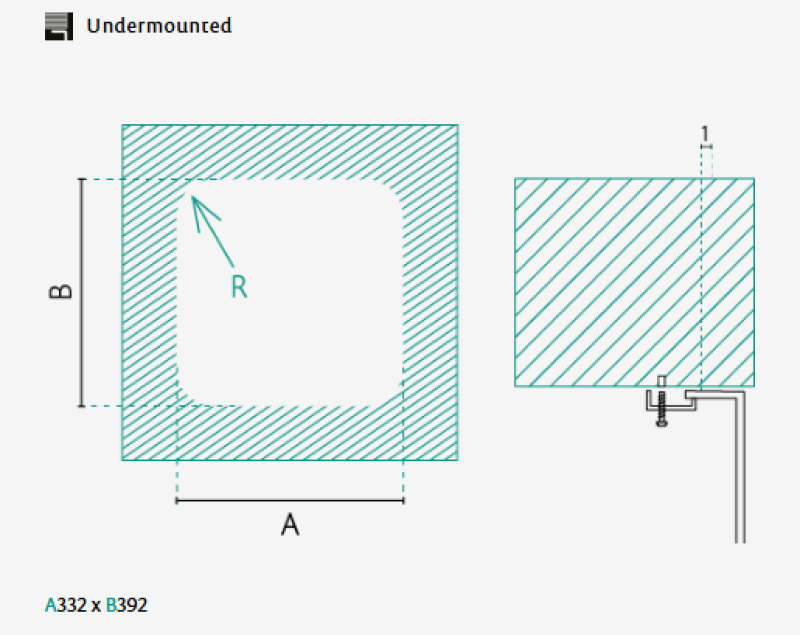 Banka IB3440 Stainless Steel Sink 34 x 40 cm Undermount 1208970046