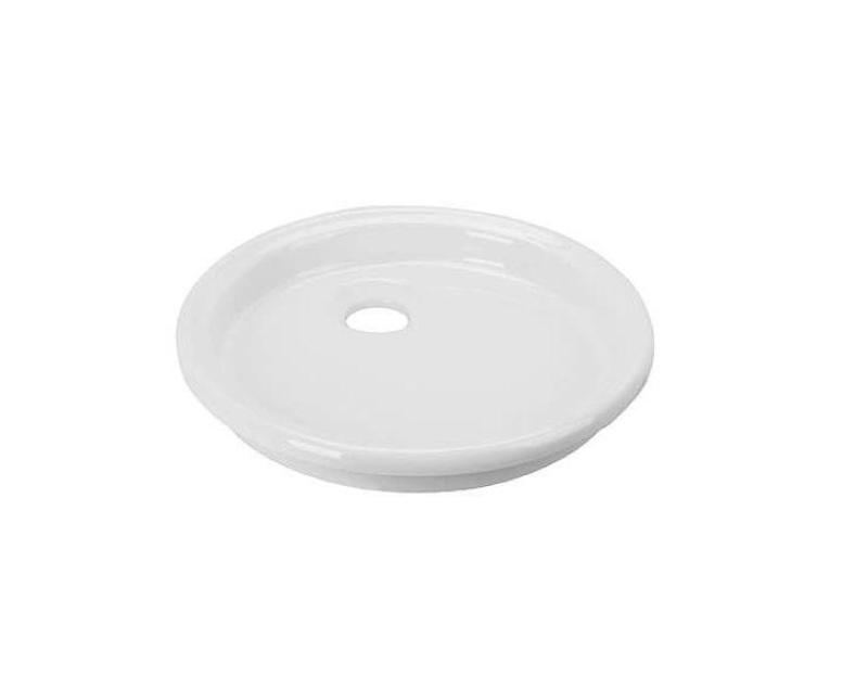 Ausmann Ceramic Glade - Plytké Keramické Biele Okrúhle Umývadlo Na Dosku 1208970093