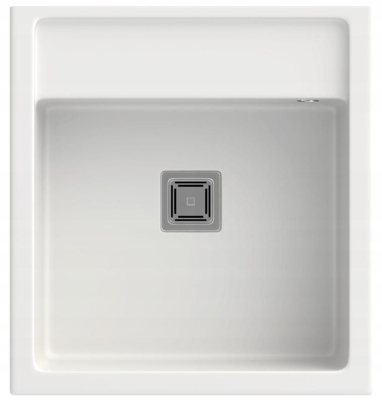 Graniteland Arno Granitový Biely Umyvadlo medzi stavbou 582x620mm s Nerezovým štvorcovým Zátkou 1208970604