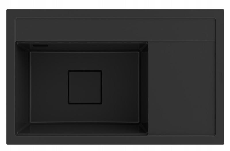 Graniteland Seta Granitový Čierny Umyvadlový Nadstavec 80x50 cm 1208970624