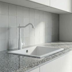 Graniteland Verve  klasická nostalgická kuchynská batéria biela 1208970653