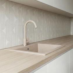 Graniteland Veritas Kuchynská batéria Béžový piesok s otočným výtokom 1208970679