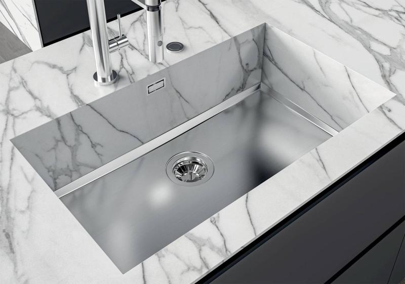 Foster Phantom Base RVS základová doska pracovnej dosky umývadlo 40x40 cm na zabudovanie do keramiky, prírodného kameňa a Solidsurface hrúbka 12 mm 1208970719