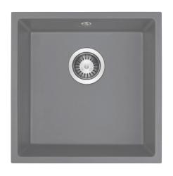 GraniteMy Universal Granitový Šedý Drez 40x40 cm Nadstavba, Podstavba a Plochá Inštalácia s Nerezovou Zátkou 1208970743