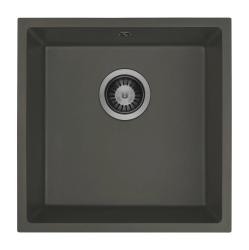 GraniteMy Universal Granit Sivý, tmavý Umyvadlo 40x40 cm Na povrch, Pod povrch a Rovná montáž s Gun metal Zátkou 1208970746