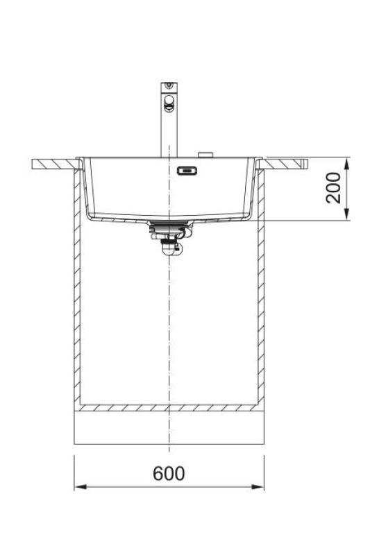 Franke Maris MRG 610-50 TL Fragranite Mat Čierna Umyvadlo na Montáž s Otvorom pre Kran 114.0668.630