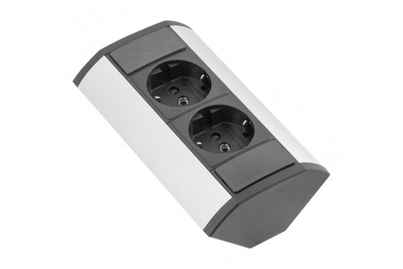 Mini rohový predlžovací kábel so zásuvkami Schuko 230 V 16 A