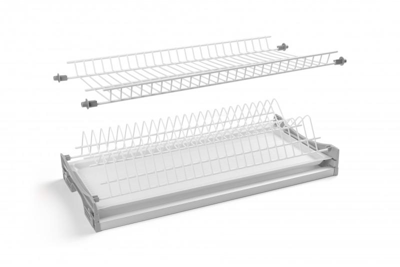Drainer GTV BASIC 1, dve úrovne, skriňa 500, pre dosky o hrúbke 16 - 18 mm, 1x zásuvka, biela.