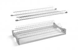 Drainer GTV BASIC 1, dve úrovne, skriňa 700, pre dosky hrúbky 16 - 18 mm, 1x zásuvka, chróm