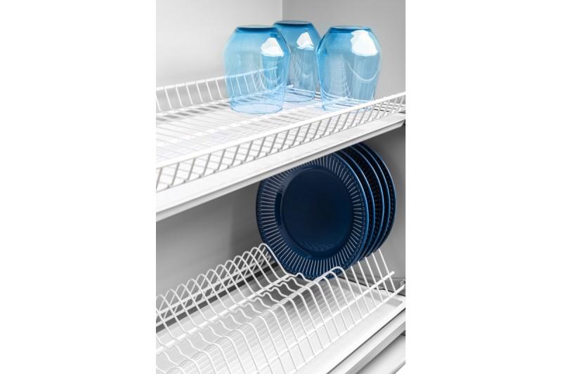 Drainer GTV BASIC 3, dve úrovne, skriňa 500, pre dosky o hrúbke 16 - 18 mm, 2x zásuvka, biela