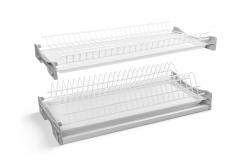 Drainer GTV BASIC 3, dve úrovne, skriňa 900, pre dosky o hrúbke 16 - 18 mm, 2x zásuvka, biela