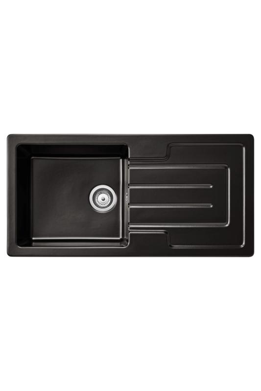 Ausmann Ceramic Sylva Ceramic Black Sink with Draining Area 1000 x 500 mm 1208971125