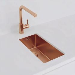 Pure.Sink Exclusivo malý medený drez 18x40 cm, rádius 10mm, podstavcová, plochá a nadstavbová montáž PEX1840-62