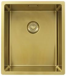Pure.Sink Exclusivo Zlatý drez 34x40 cm s polomerom 10mm pre spodnú montáž, rovnú montáž a vrchnú montáž PEX3440-60