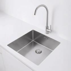 Pure.Sink Exclusivo RVS drez 40x40 cm 10mm rádius podstavca, rovné konštrukcie a nadstavby PEX4040-02