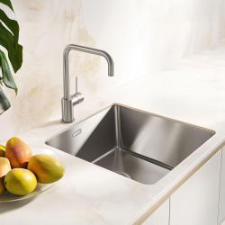 Pure.Sink Exclusivo RVS drez 40x40 cm 10mm rádius podstavca, rovné konštrukcie a nadstavby PEX4040-02