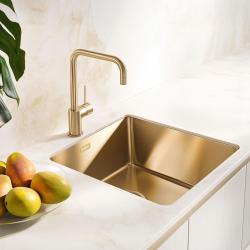 Pure.Sink Exclusivo Zlatý drez 40x40 cm 10mm rádius podstavce, ploché konštrukcie a nadstavby PEX4040-60