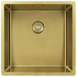 Pure.Sink Exclusivo Zlatý drez 40x40 cm 10mm rádius podstavce, ploché konštrukcie a nadstavby PEX4040-60