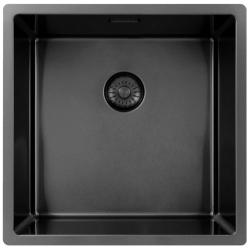 Pure.Sink Exclusivo Gun metal drez 40x40 cm 10mm rádius podstavcový, plochý a nadstavbový PEX4040-61