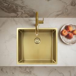 Pure.Sink Exclusivo Zlatý drez 45x40 cm 10mm polomer podstavcový, plochý a nadstavbový PEX4540-60
