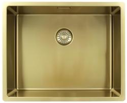 Pure.Sink Exclusivo Zlatý drez 50x40 cm 10mm rádius podstavca, rovný stavebný a nadstavbový PEX5040-60