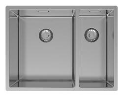 Pure.Sink Exclusivo RVS 1,5 polovicný drez 34+18 cm 10mm polomer PEX341840-02