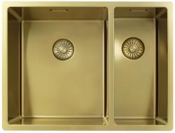 Pure.Sink Exclusivo Zlatý 1,5 jedno a pol drez 34+18 cm 10mm rádius PEX341840-60