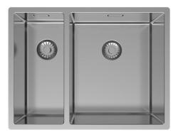 Pure.Sink Exclusivo RVS 1,5 polovicný drez 18+34 cm 10mm polomer PEX183440-02