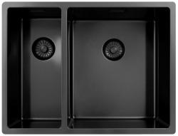 Pure.Sink Exclusivo Gun Metal 1,5 jednopolovicový drez 18+34 cm 10mm rádius PEX183440-61