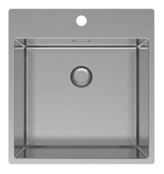 Pure.Sink Exclusivo RVS drez 49x52 cm Tapwing s otvorom pre kohútik 10mm rádius PEX4540T-02