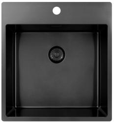 Pure.Sink Exclusivo Gun Metal umývadlo 49x52 cm Tapwing s dierou pre kohútik 10mm polomer PEX4540T-61