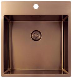 Pure.Sink Exclusivo Medené umývadlo 49x52 cm Tapwing s otvorom pre kohútik 10mm rádius PEX4540T-62