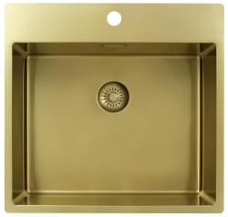 Pure.Sink Exclusivo Zlatý drez 54x52 cm Tapwing s otvorom pre kohútik 10mm rádius PEX5040T-60
