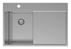 Pure.Sink Exclusivo RVS malý drez s odčerpadlovacou časťou 78x52 cm Tapwing vľavo PEX3478LT-02