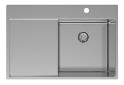 Pure.Sink Exclusivo RVS umývadlo s odkvapkávačom 78x52 cm Tapwing vpravo PEX4078RT-02