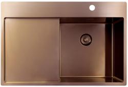 Pure.Sink Exclusivo Medené umývadlo s odkvapkávacou časťou 78x52 cm Tapwing vpravo PEX4078RT-62