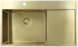 Pure.Sink Exclusivo Zlatý drez s odkvapkávačom 86x52 cm Tapwing vľavo PEX5086LT-60