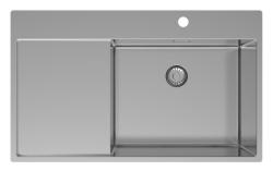 Pure.Sink Exclusivo RVS drez s odčerpadlovou časťou 86x52 cm Tapwing vpravo PEX5086RT-02