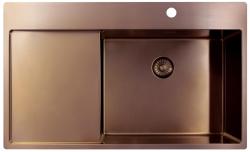 Pure.Sink Exclusivo Medené umývadlo s odčerpávacou časťou 86x52 cm Tapwing vpravo PEX5086RT-62