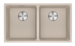 Franke Maris MRG 220-35-35 Fragranite Coffee cream dvojitý drez na rovný povrch 135.0725.668