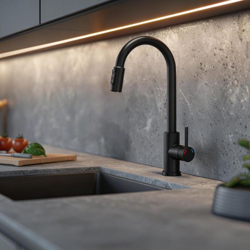 Quadri Viora Kuchynská zmesovacia batéria čiernej farby 3-cestná s extra pripojením pre filtrovanú vodu 1208971403