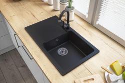 Graniteland Liri Granitový čierny drez s odčerpadlovou časťou 765x448 mm 1208971438